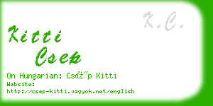 kitti csep business card